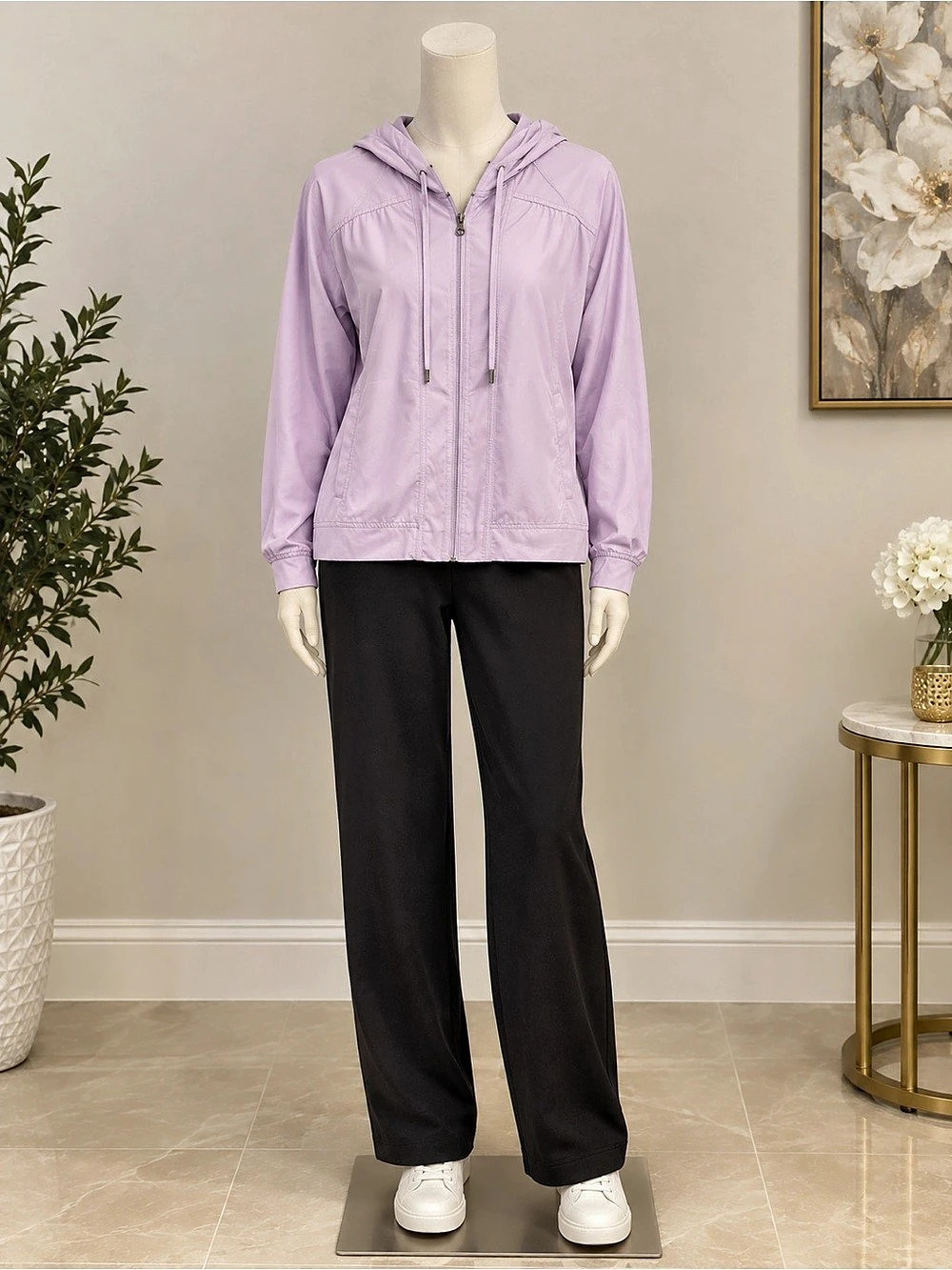 NYL Lightweight Hooded Jacket & Pants Set in Purple XL NWT
